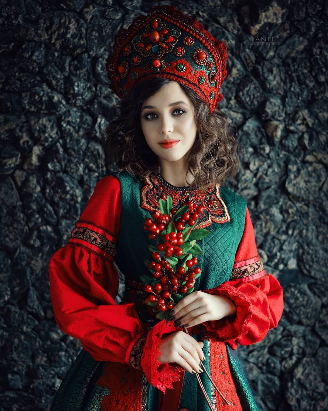 Nude girl Women in Slavic costumes in Zhangye