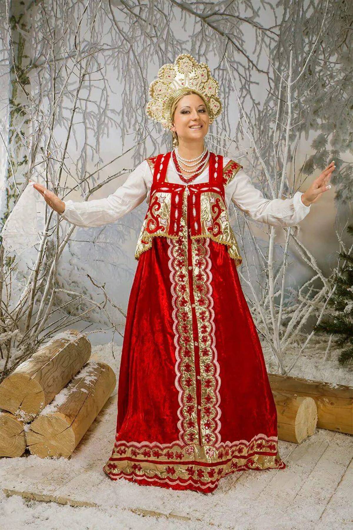 Girls in Slavic costumes in Zhangye