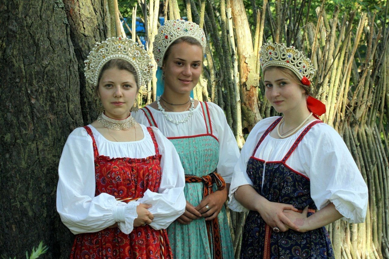 Sexy model Girls in Slavic costumes in Zhangye