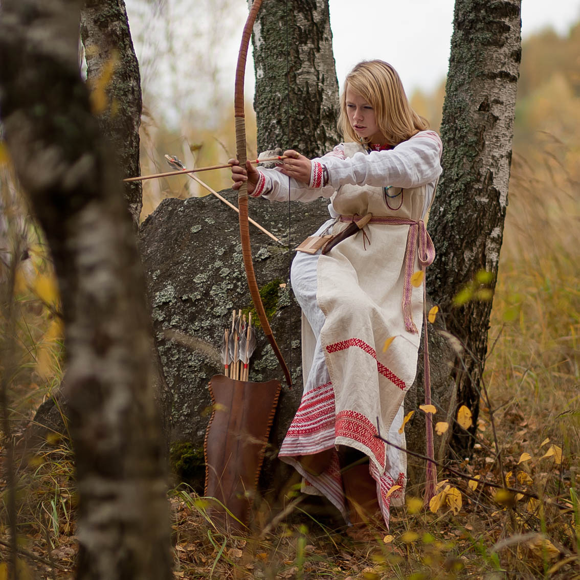 Sexy photo Girls in Slavic costumes in Zhangye